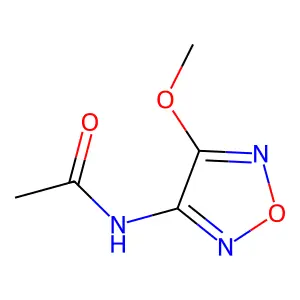 N-(4-methoxy-1,2,5-oxadiazol-3-yl)acetamide structure