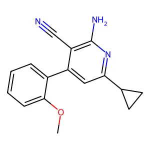2-Amino-6-cyclopropyl-4-(2-methoxyphenyl)nicotinonitrile structure