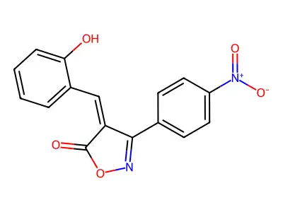 4-[(2-Hydroxyphenyl)methylene]-3-(4-nitrophenyl)isoxazol-5-one structure