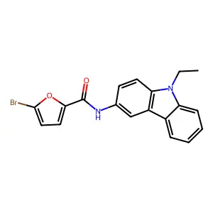 5-bromo-N-(9-ethyl-9H-carbazol-3-yl)-2-furamide structure