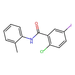 2-chloro-5-iodo-N-(2-methylphenyl)benzamide structure