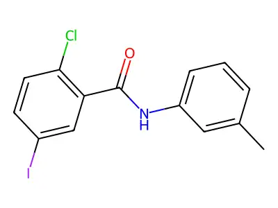 2-chloro-5-iodo-N-(3-methylphenyl)benzamide structure