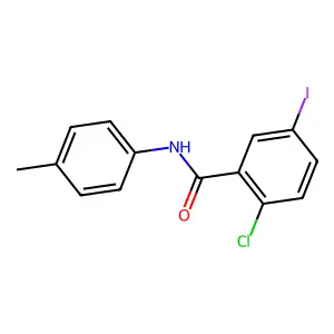 2-chloro-5-iodo-N-(4-methylphenyl)benzamide structure