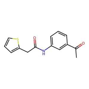 N-(3-乙酰基苯基)-2-噻吩-2-基乙酰胺 structure