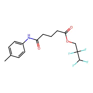 2,2,3,3-Tetrafluoropropyl 5-[(4-methylphenyl)amino]-5-oxopentanoate structure