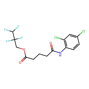 2,2,3,3-tetrafluoropropyl 4-[N-(2,4-dichlorophenyl)carbamoyl]butanoate structure