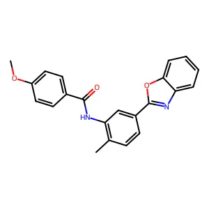 N-[5-(1,3-benzoxazol-2-yl)-2-methylphenyl]-4-methoxybenzamide structure