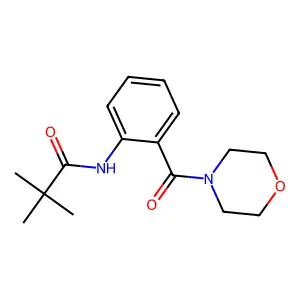 2,2-dimethyl-N-[2-(morpholine-4-carbonyl)phenyl]propanamide structure