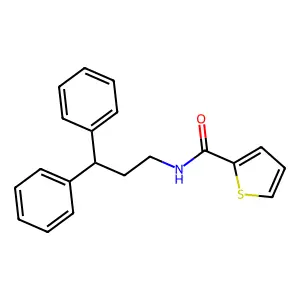 N-(3,3-diphenylpropyl)thiophene-2-carboxamide structure