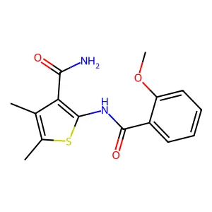 2-[(2-Methoxybenzoyl)amino]-4,5-dimethyl-3-thiophenecarboxamide structure