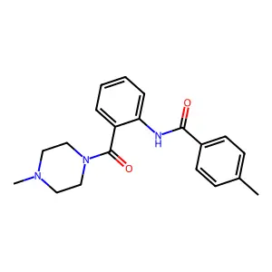 4-methyl-N-[2-(4-methylpiperazine-1-carbonyl)phenyl]benzamide structure