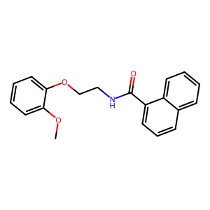 N-[2-(2-methoxyphenoxy)ethyl]naphthalene-1-carboxamide structure