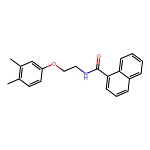N-[2-(3,4-dimethylphenoxy)ethyl]naphthalene-1-carboxamide structure