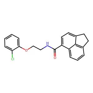 N-[2-(2-chlorophenoxy)ethyl]-1,2-dihydroacenaphthylene-5-carboxamide structure