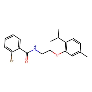 2-bromo-N-[2-(5-methyl-2-propan-2-ylphenoxy)ethyl]benzamide structure