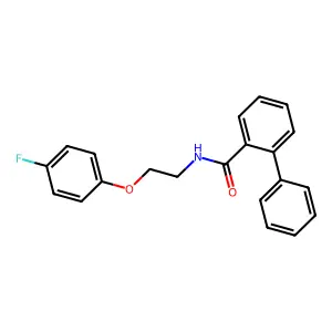 N-[2-(4-fluorophenoxy)ethyl]-2-phenylbenzamide structure