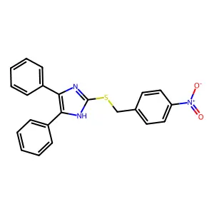 2-[(4-nitrobenzyl)sulfanyl]-4,5-diphenyl-1H-imidazole structure