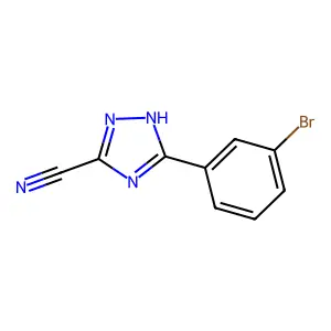 5-(3-bromophenyl)-1H-1,2,4-triazole-3-carbonitrile structure