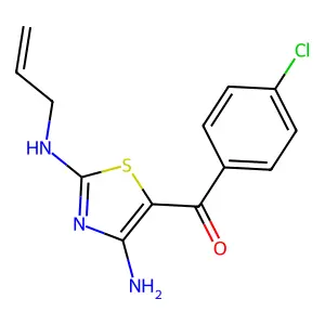 [2-(Allylamino)-4-amino-1,3-thiazol-5-yl](4-chlorophenyl)methanone structure