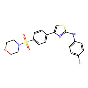N-(4-chlorophenyl)-4-(4-morpholin-4-ylsulfonylphenyl)-1,3-thiazol-2-amine structure