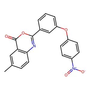 6-Methyl-2-[3-(4-nitrophenoxy)phenyl]-3,1-benzoxazin-4-one structure