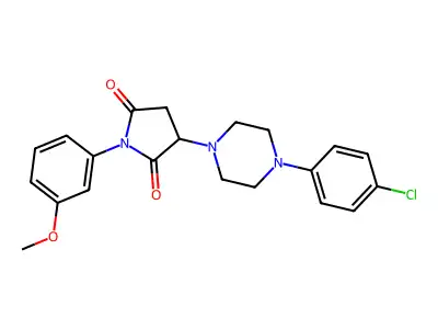 3-[4-(4-Chlorophenyl)piperazin-1-yl]-1-(3-methoxyphenyl)pyrrolidine-2,5-dione structure