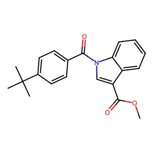Methyl 1-(4-(tert-butyl)benzoyl)-1H-indole-3-carboxylate structure