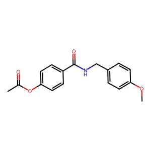 4-[(4-Methoxybenzyl)carbamoyl]phenyl acetate structure