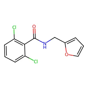2,6-dichloro-N-(furan-2-ylmethyl)benzamide structure