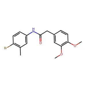 N-(4-bromo-3-methylphenyl)-2-(3,4-dimethoxyphenyl)acetamide structure