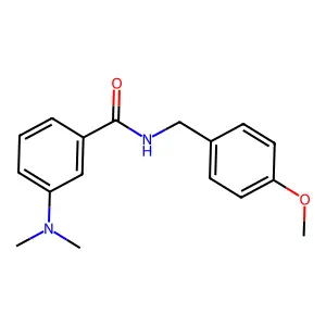 3-(dimethylamino)-N-[(4-methoxyphenyl)methyl]benzamide structure