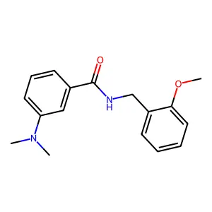 3-(dimethylamino)-N-[(2-methoxyphenyl)methyl]benzamide structure