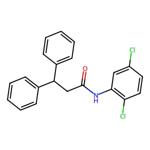 N-(2,5-dichlorophenyl)-3,3-diphenylpropanamide structure