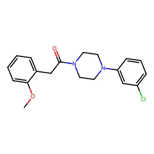 1-[4-(3-Chlorophenyl)piperazin-1-yl]-2-(2-methoxyphenyl)ethanone structure
