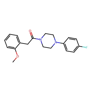 1-(4-Fluorophenyl)-4-[(2-methoxyphenyl)acetyl]piperazine structure