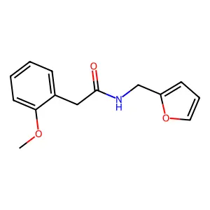 N-(furan-2-ylmethyl)-2-(2-methoxyphenyl)acetamide structure