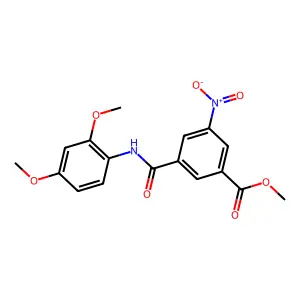 Methyl 3-[(2,4-dimethoxyphenyl)carbamoyl]-5-nitrobenzoate structure