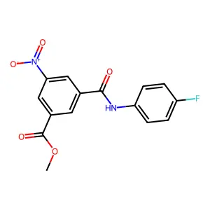 Methyl 3-[(4-fluorophenyl)carbamoyl]-5-nitrobenzoate structure