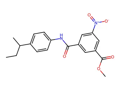 Methyl 3-{[4-(butan-2-yl)phenyl]carbamoyl}-5-nitrobenzoate structure