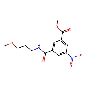 Methyl 3-[(3-methoxypropyl)carbamoyl]-5-nitrobenzoate structure