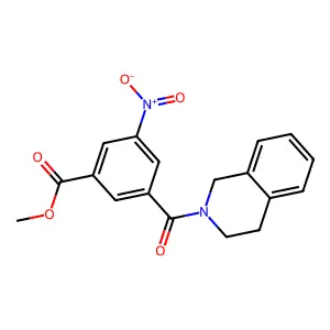 methyl 3-(3,4-dihydroisoquinolin-2(1H)-ylcarbonyl)-5-nitrobenzoate structure