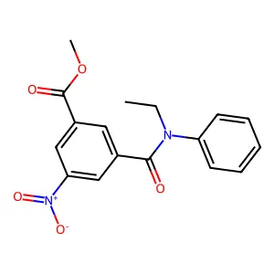 Methyl 3-[ethyl(phenyl)carbamoyl]-5-nitrobenzoate structure