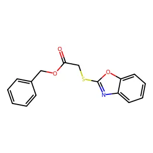 Phenylmethyl 2-benzoxazol-2-ylthioacetate structure