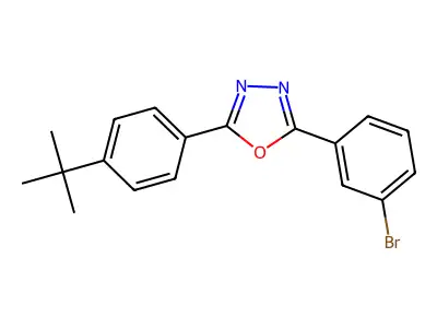 2-(3-Bromophenyl)-5-(4-tert-butylphenyl)-1,3,4-oxadiazole structure