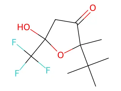 2-Tert-butyl-5-hydroxy-2-methyl-5-(trifluoromethyl)oxolan-3-one structure