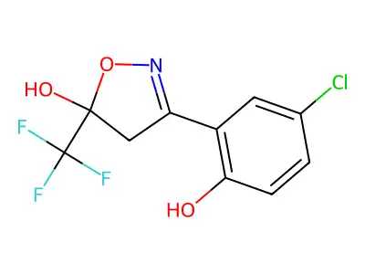 3-(5-Chloro-2-hydroxyphenyl)-5-(trifluoromethyl)-4,5-dihydroisoxazol-5-ol structure