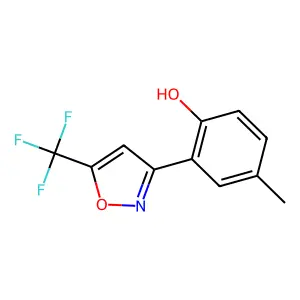 4-Methyl-2-[5-(trifluoromethyl)isoxazol-3-yl]phenol structure