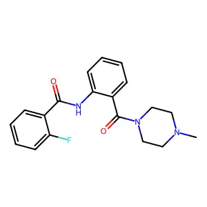 2-fluoro-N-[2-(4-methylpiperazine-1-carbonyl)phenyl]benzamide structure