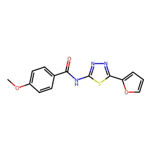 N-[5-(furan-2-yl)-1,3,4-thiadiazol-2-yl]-4-methoxybenzamide structure
