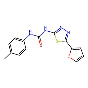 1-[5-(Furan-2-yl)-1,3,4-thiadiazol-2-yl]-3-(4-methylphenyl)urea structure